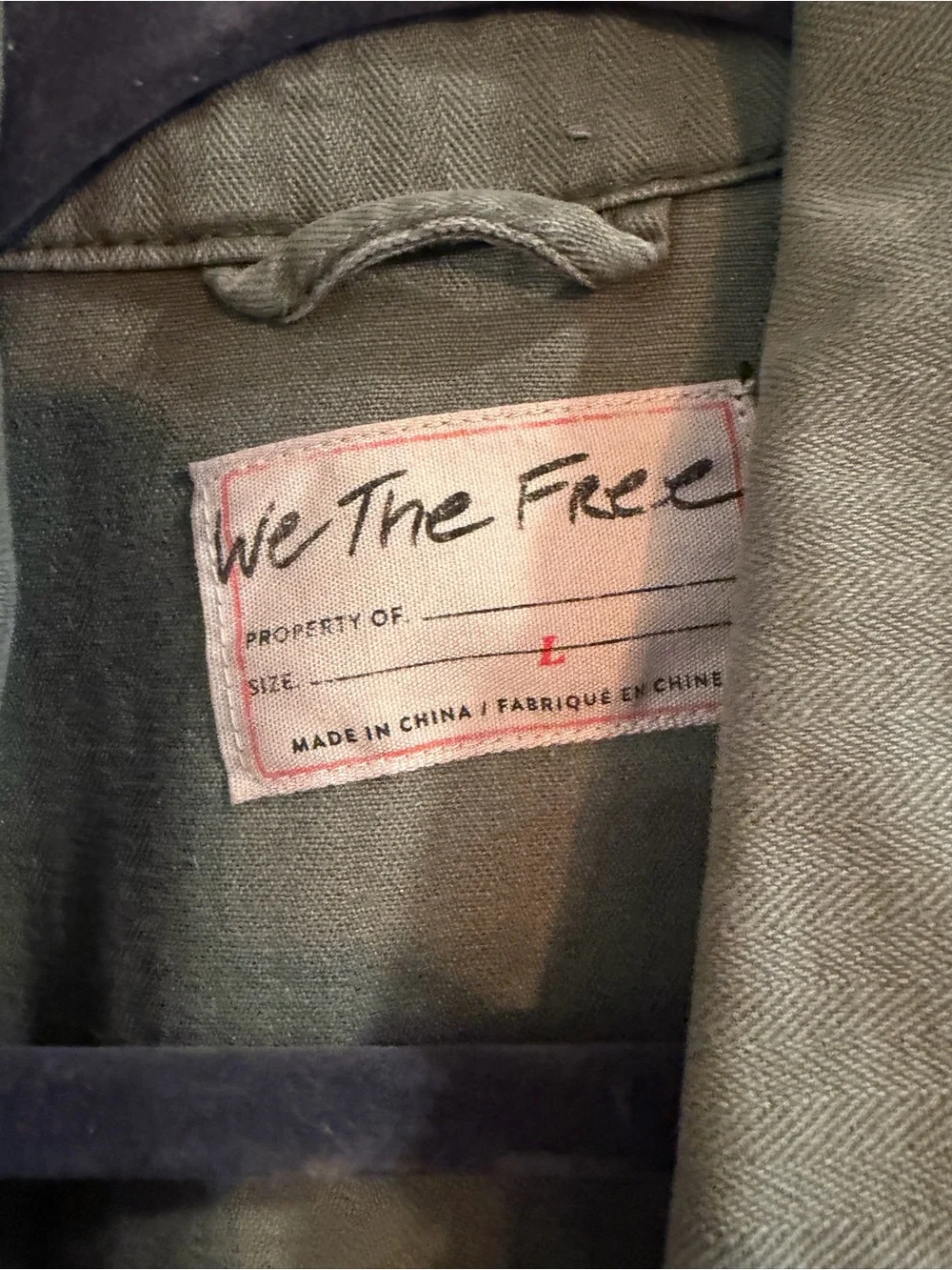 Free People "We The Free" jacket features intentional raw-edge paneling LG EUC - Picture 3 of 7